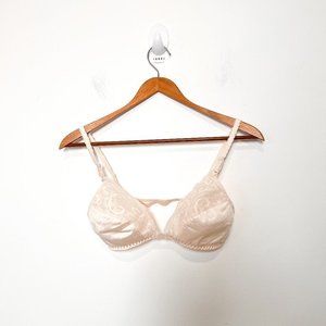 Vintage Cream Delicate Lace 36A Bralette Bra